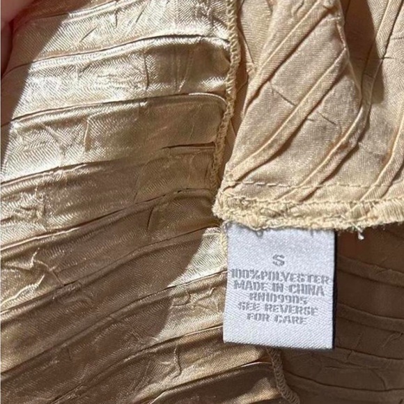 Dress barn- gold asymmetrical blouse - Picture 3 of 4